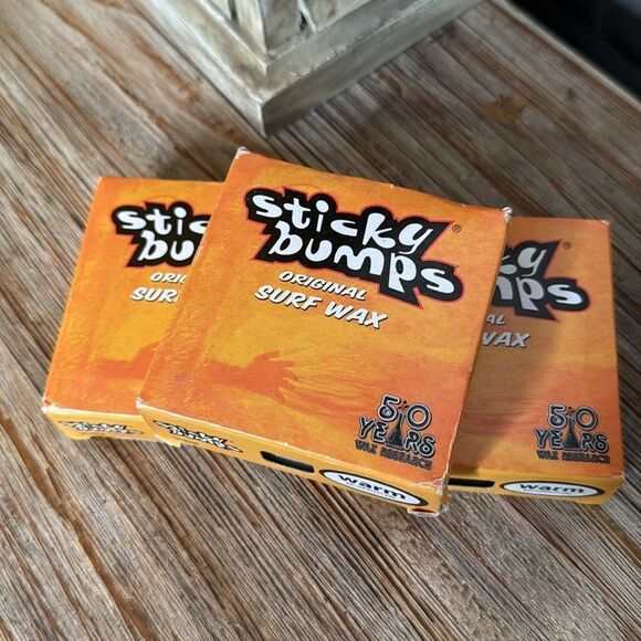 STICKY BUMPS WARM BAR Surfboard Wax 3 Pack Surf Beach - Picture 1 of 5